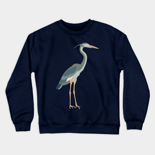 Heron Crewneck Sweatshirt by evisionarts